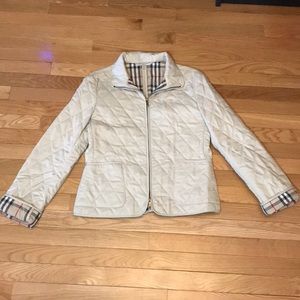 Burberry Brit Edgefield Quilted Tan Zip Jacket-Med